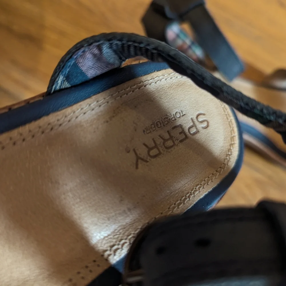 Sperry‎ Top Sider Size 8.5 Black Woven Strap Sandals